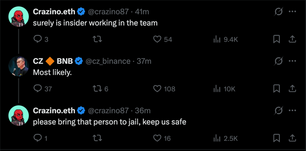 CZ：Trust Wallet 钱包将赔付用户资产损失，失窃金额达 700 万美元